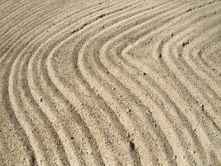 Fototapeta na wymiar Wave pattern in the sand