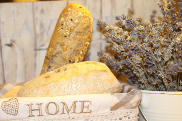 bread, fresh bread, home sweet home, bakery, home made bread, oregano, bread in the basket, 