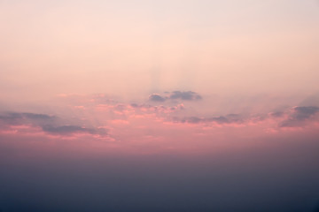 Pastel color pink and purple sky with sunset