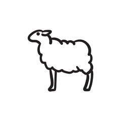 Sheep sketch icon.