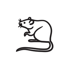 Mouse sketch icon.