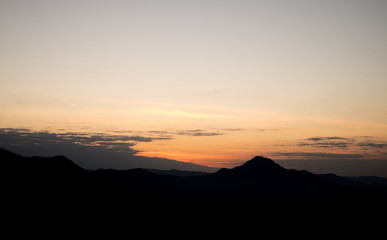 Beautiful Landscape of Sunrise at Phu Thok, Chiang Khan District, Loei Province, Thailand