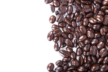 Coffee beans isoalted on white background