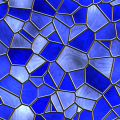 Naklejki  Seamless blue stained glass pattern  