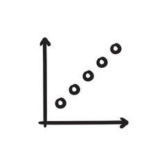 Growth graph sketch icon.