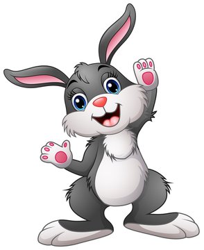 Happy rabbit cartoon