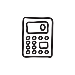 Calculator sketch icon.