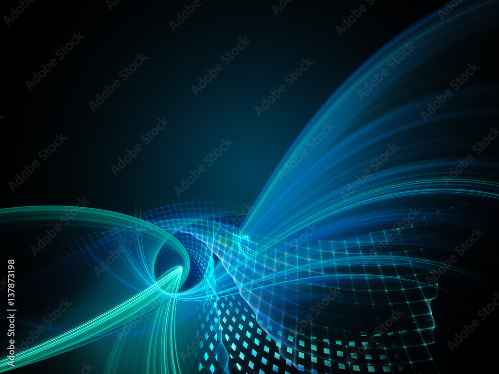Poster abstract background element. fractal graphics series. three-dimensional composition of intersecting 