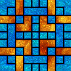 Seamless bright stained glass pattern  