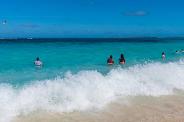 Beautiful beach in Nassau, Bahamas