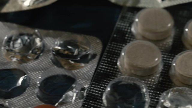 various empty pills lying on the table
