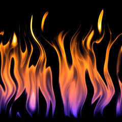 Horizontal seamless   pattern  with flame