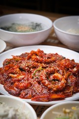 Stir-fried Octopus. Nakji-bokkeum.