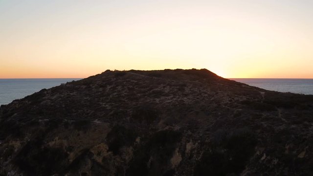 Malibu Aerial Point Dume Sunset v24 Flying low over Point Dume panning at sunset.
