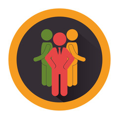 people silhouette teamwork icon vector illustration design
