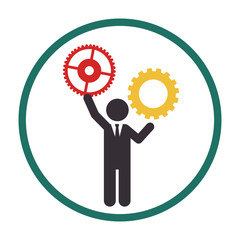 businessman character avatar icon vector illustration design