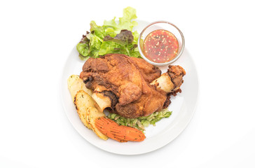 Crispy pork knuckle or German Pork Hocks