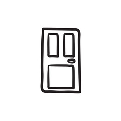 Front door sketch icon.