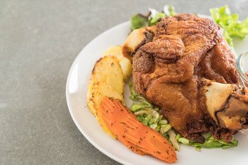 Crispy pork knuckle or German Pork Hocks