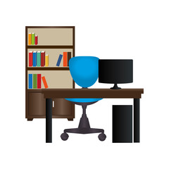 workplace accesories flat icons vector illustration design