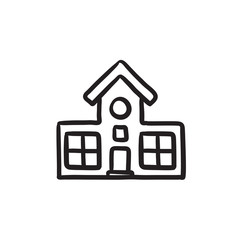 Building sketch icon.