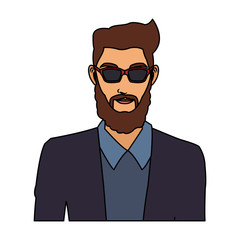 portrait handsome young man icon image vector illustration design 