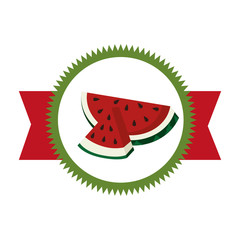 fresh fruit product seal vector illustration design