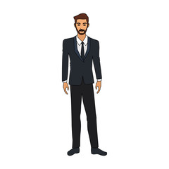 handsome young man full body icon image vector illustration design 