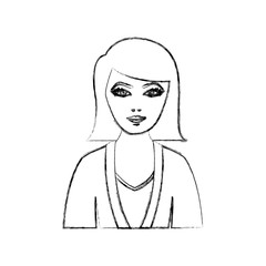 contour people formal woman icon, vector illustration image