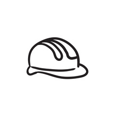 Hard hat sketch icon.