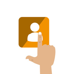 user silhouette button icon vector illustration design