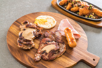 mix grilled steak