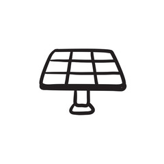 Solar panel sketch icon.