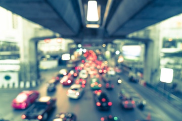 abstract blur traffic in Bangkok City, Thailand