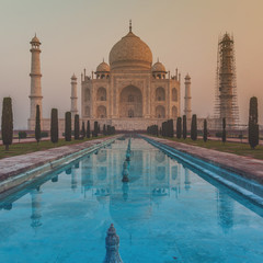 Taj Mahal in Agra on a beautiful morning, India