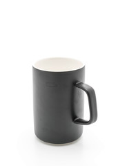 black ceramic mug