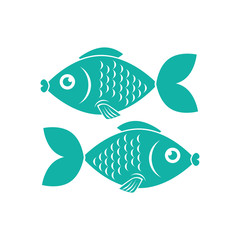 sea fish emblem icon vector illustration design