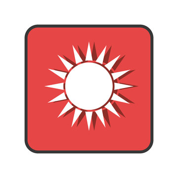 summer sun emblem isolated icon vector illustration design