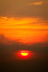 Sunrise in the morning, sunrise with clouds.
