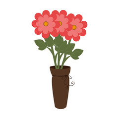 flower pot decorative icon vector illustration design