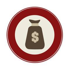 money bag wild west icon vector illustration design