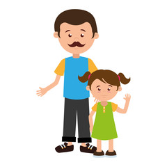 family members character icon vector illustration design