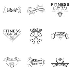 fitness emblems, logo design