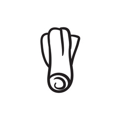 Leek sketch icon.