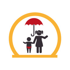 family members character icon vector illustration design