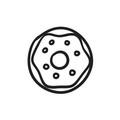 Doughnut sketch icon.