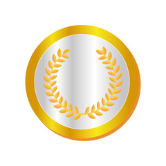 wreath leafs crown icon vector illustration design