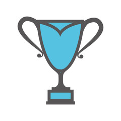 trophy winner isolated icon vector illustration design