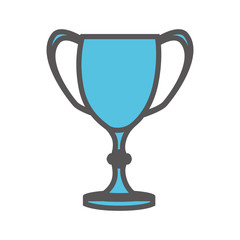 trophy winner isolated icon vector illustration design