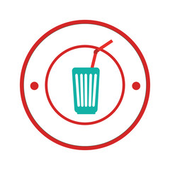 soda glass isolated icon vector illustration design